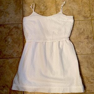 Ann Taylor Loft White Eyelet Dress